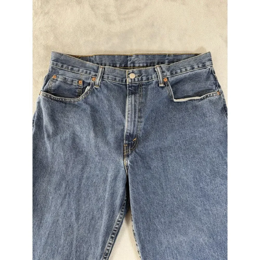Levis 550 Jeans Mens 38x32‎ Blue Denim Relaxed Fit Straight Leg